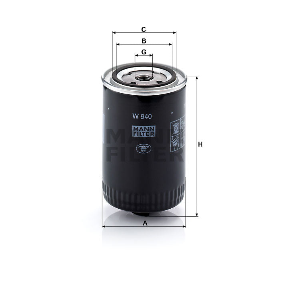 Ölfilter Mann Hummel - W 940 passend zu IVECO