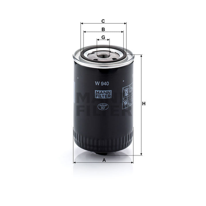 Ölfilter Mann Hummel - W 940 passend zu IVECO