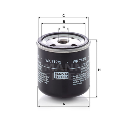 Kraftstofffilter Mann Hummel - WK 712/2 passend zu IVECO