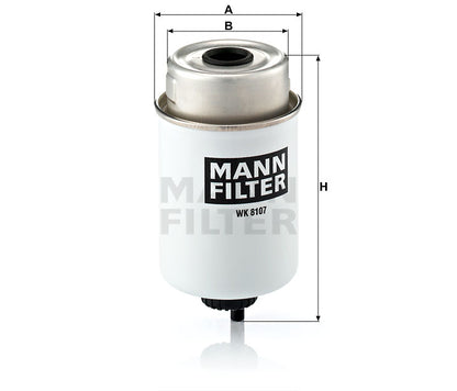 Kraftstofffilter Mann Hummel - WK 8107 passend zu CATERPILLAR