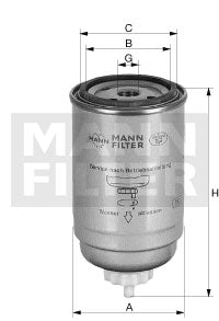 Kraftstofffilter Mann Hummel - WK 716/2 x passend zu KOMATSU