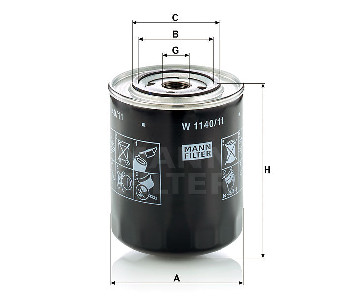 Luftfilter Mann Hummel - W 1140/11 passend zu CASE/CASE IH