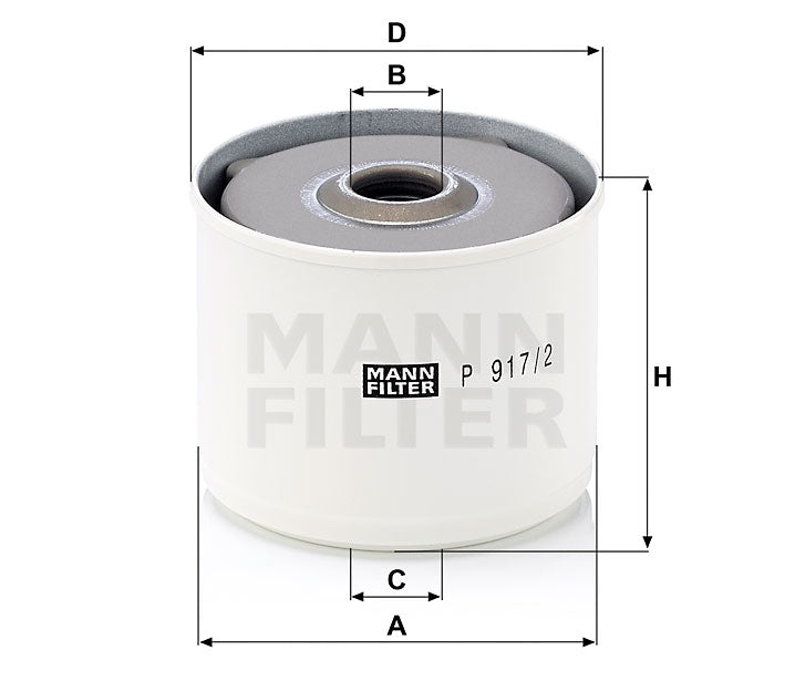 Kraftstofffilter Mann Hummel - P 917/2 x passend zu CASE/CASE IH