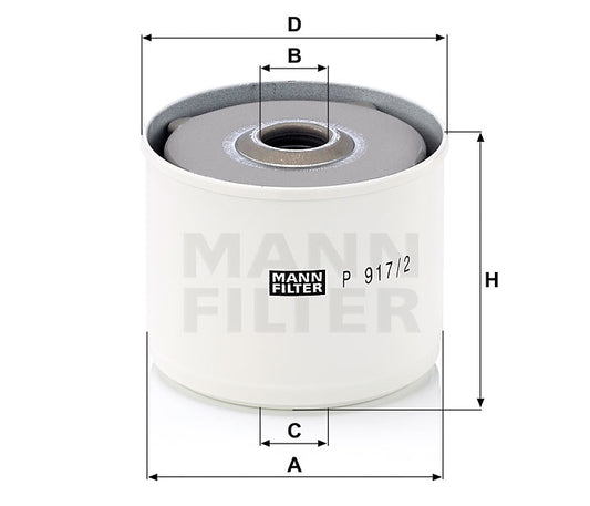 Kraftstofffilter Mann Hummel - P 917/2 x passend zu RENAULT VI