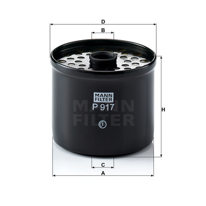 Kraftstofffilter Mann Hummel - P 917 x passend zu KOMATSU