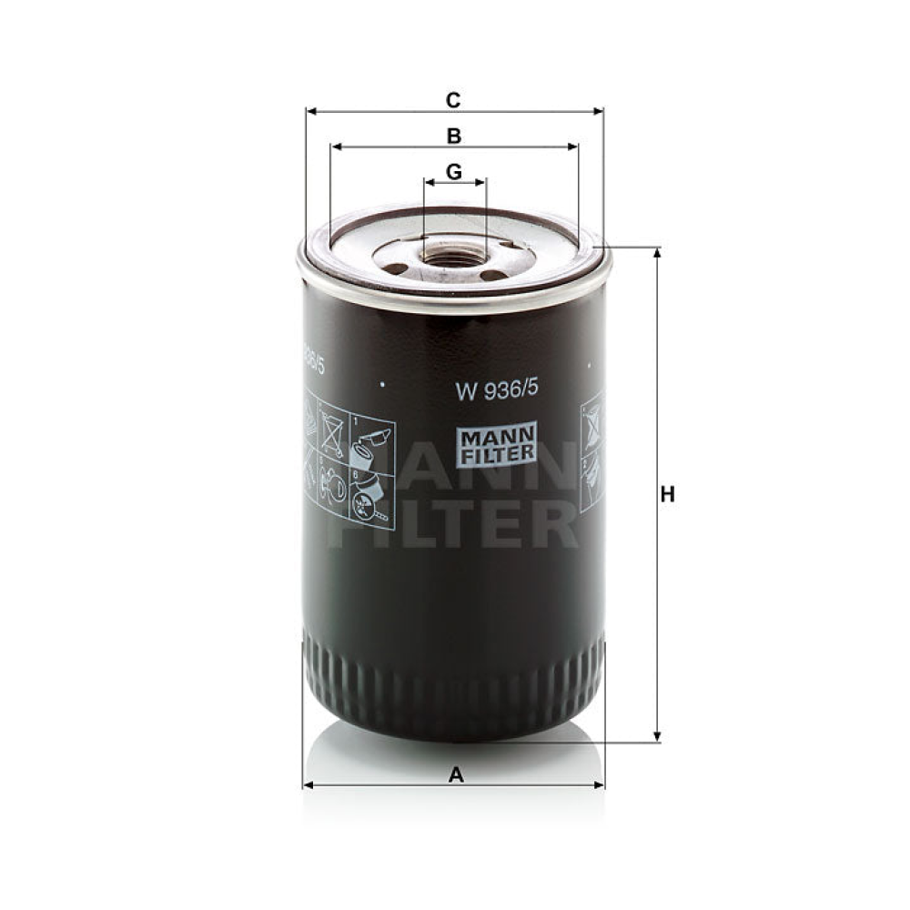 Luftfilter Mann Hummel - W 936/5 passend zu KOMATSU