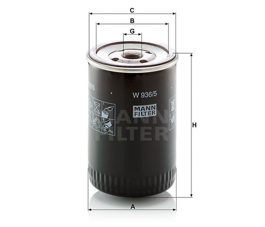 Luftfilter Mann Hummel - W 936/5 passend zu KOMATSU