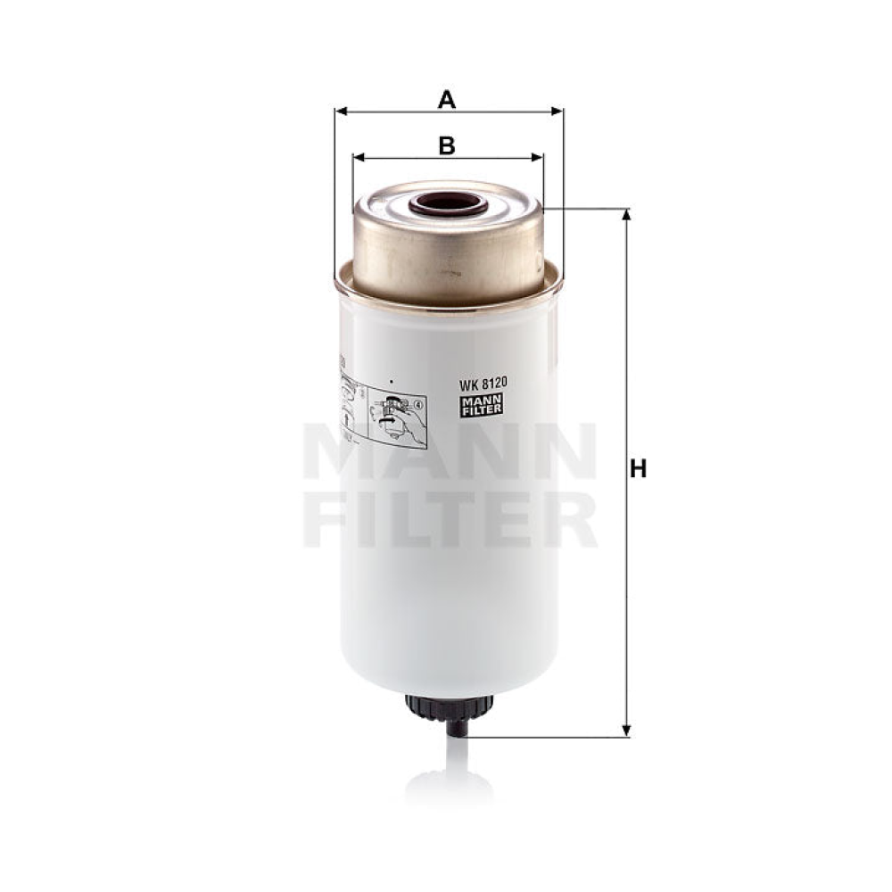 Kraftstofffilter Mann Hummel - WK 8120 passend zu CASE/CASE IH