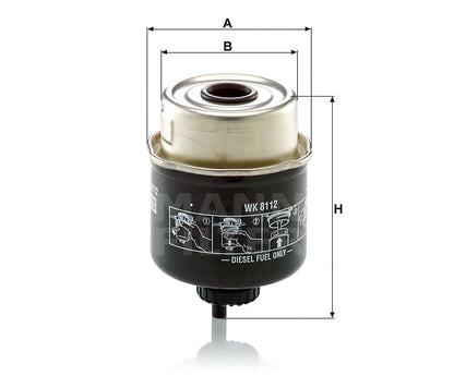 Kraftstofffilter Mann Hummel - WK 8112 passend zu JOHN DEERE