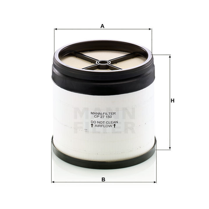 Luftfilter Mann Hummel - CP 27 150 passend zu JOHN DEERE