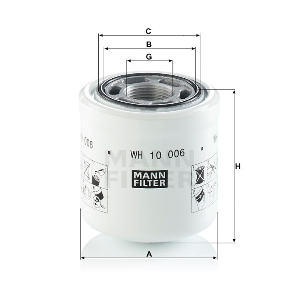 Luftfilter Mann Hummel - WH 10 006 passend zu JOHN DEERE