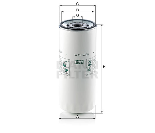 Ölfilter Mann Hummel - W 11 102/35 passend zu RENAULT VI