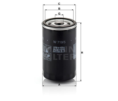 Luftfilter Mann Hummel - W 719/5 passend zu CATERPILLAR