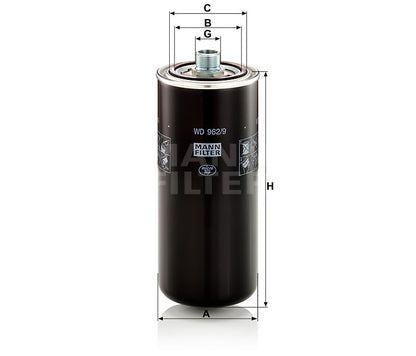 Luftfilter Mann Hummel - WD 962/9 passend zu KOMATSU