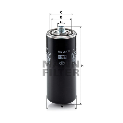 Luftfilter Mann Hummel - WD 962/19 passend zu KOMATSU