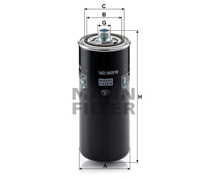 Luftfilter Mann Hummel - WD 962/19 passend zu KOMATSU