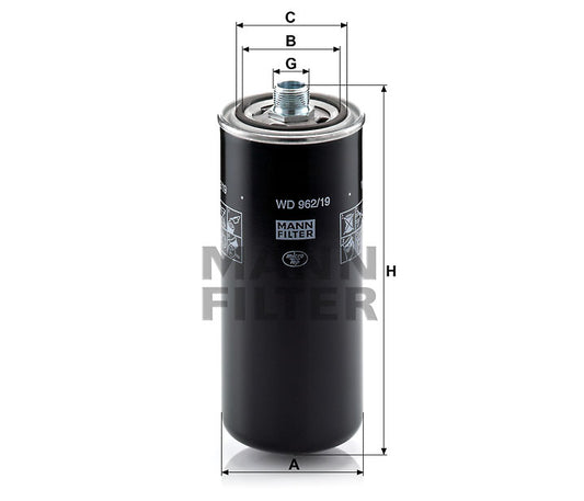 Luftfilter Mann Hummel - WD 962/19 passend zu KOMATSU