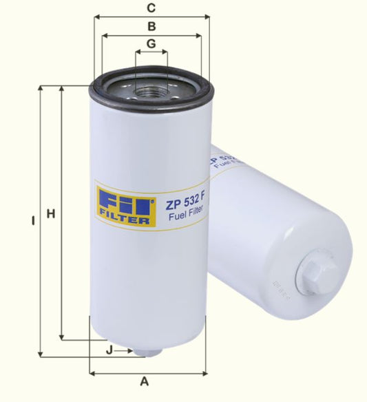 Fil Filter - ZP532F passend zu KOMATSU