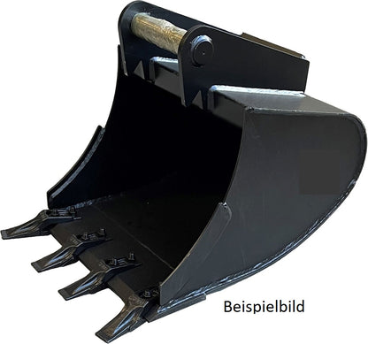 Tieflöffel für Minibagger von 1,0t bis 1,5t Einsatzgewicht, 600 mm Schnittbreite, Lehnhoff SY01- Aufnahme