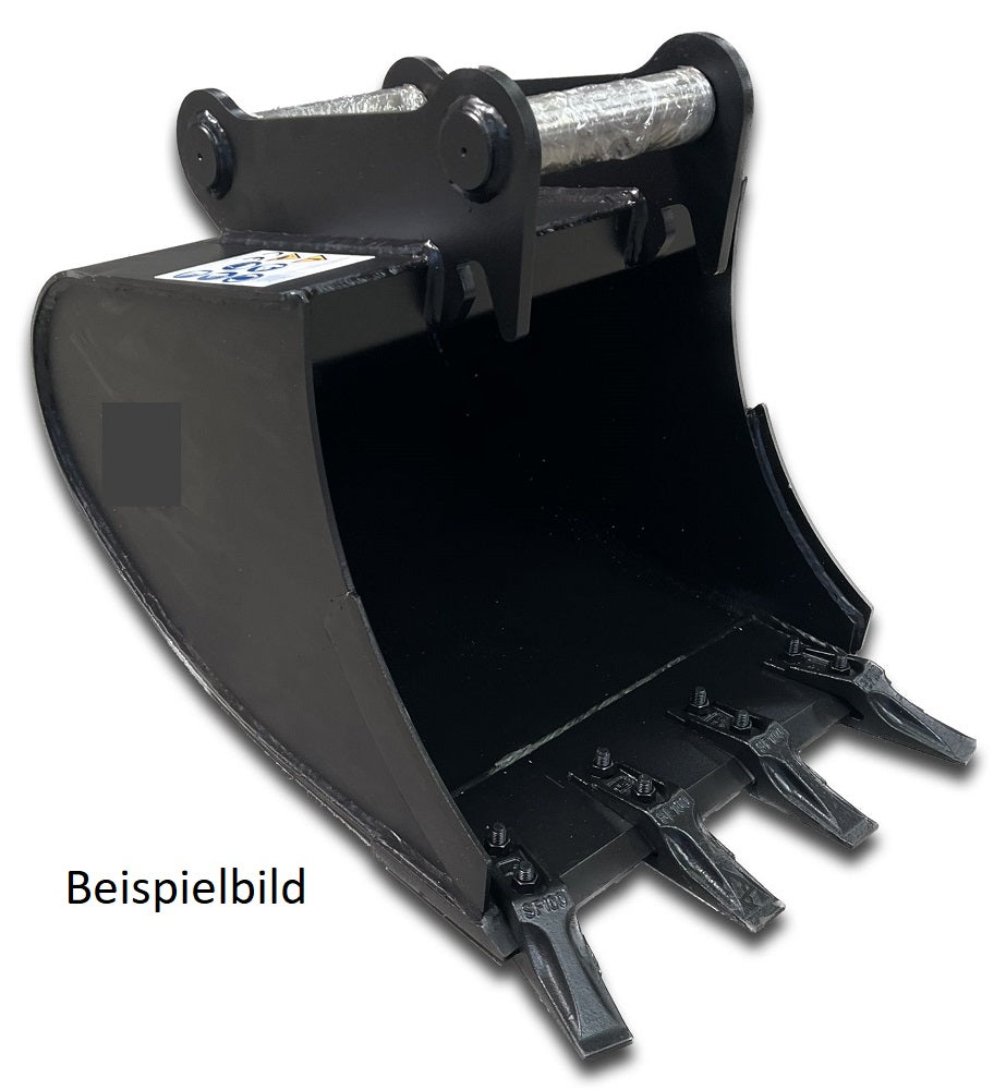 Tieflöffel für Minibagger von 1,0t bis 1,5t Einsatzgewicht, 600 mm Schnittbreite, Lehnhoff SY01- Aufnahme