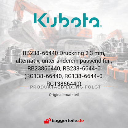 RB238-66440 Druckring 2,3 mm, alternativ, unter anderem passend für Kubota, RB23866440, RB238-6644-0 (RG138-66440, RG138-6644-0, RG13866440)