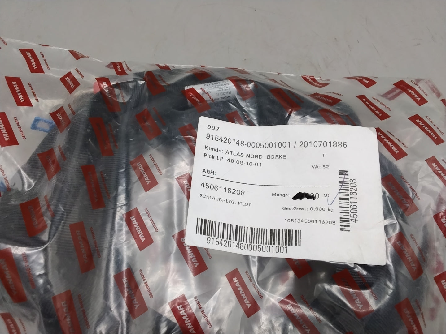 Yanmar Schlauchleitung Pilot 4506116208  - neu