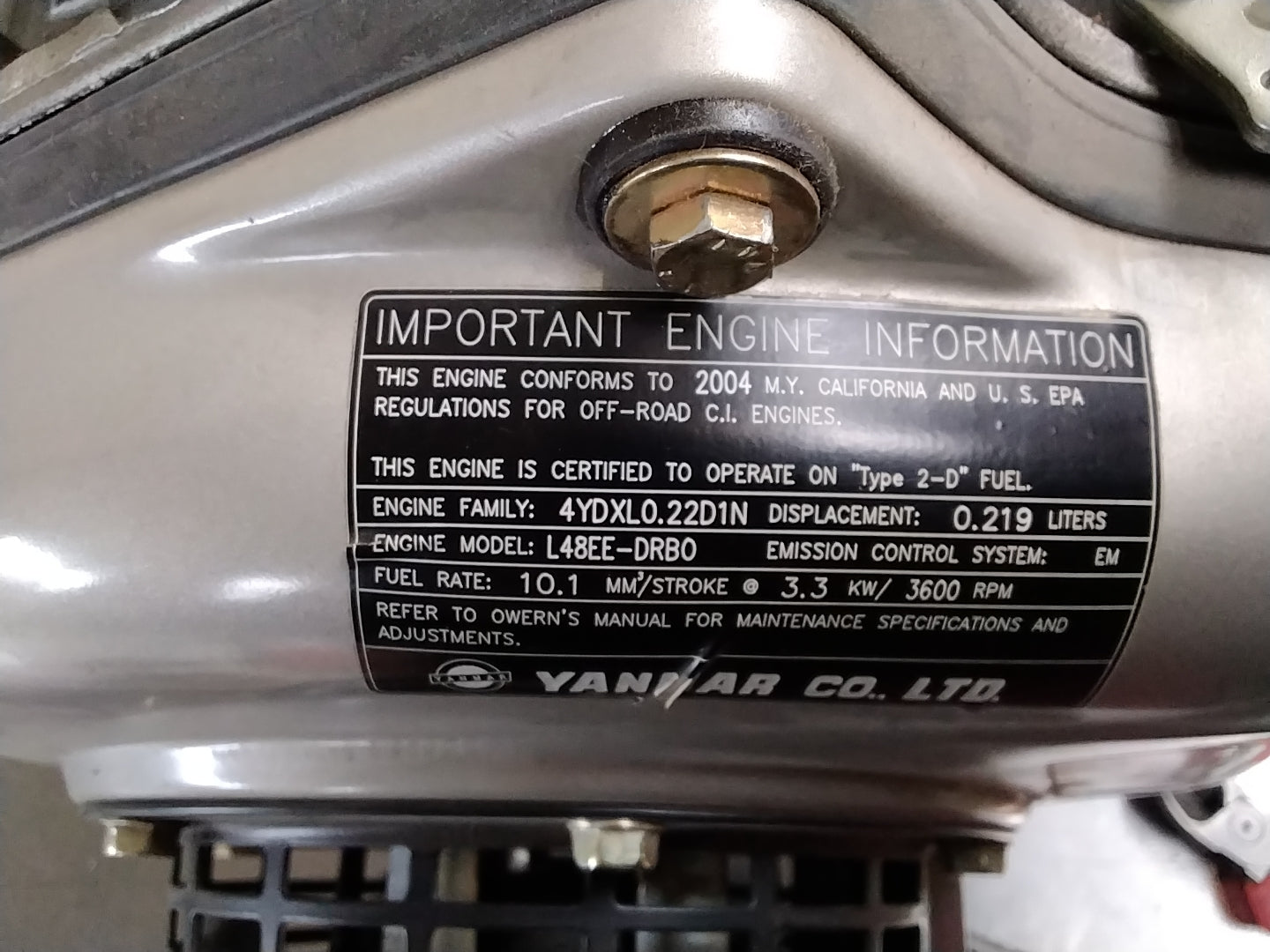 Yanmar L48EE-DRBO Dieselmotor